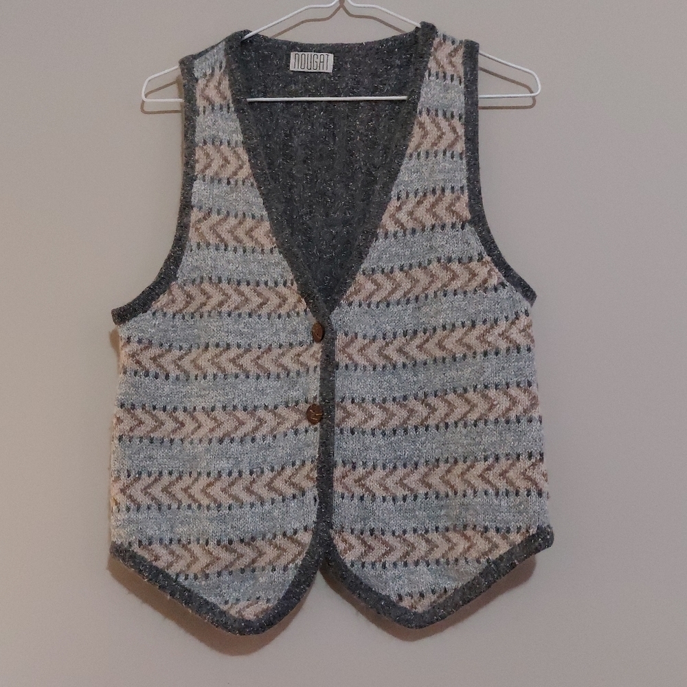 Nougat  silk Angora blend vest